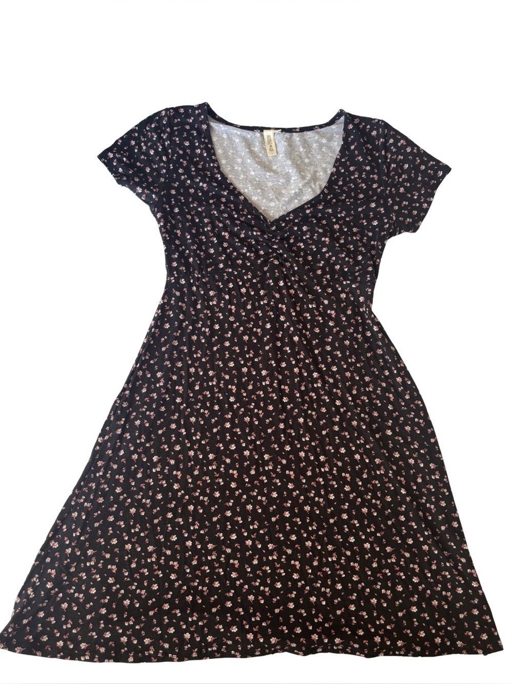 Sky & Sparrow Black Floral Mini Dress